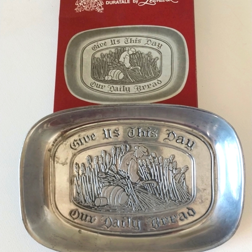 PEWTER BREAD TRAY DURATELE  LEONARD ITALY